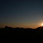 Sonnenuntergang auf einen Feld