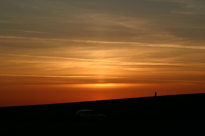 Sonnenuntergang auf einer Halde