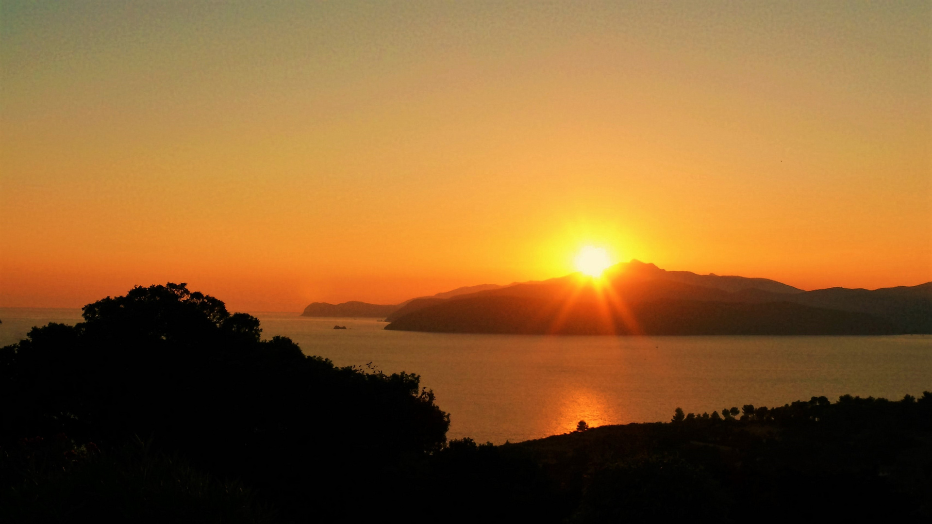 Sonnenuntergang auf Elba.