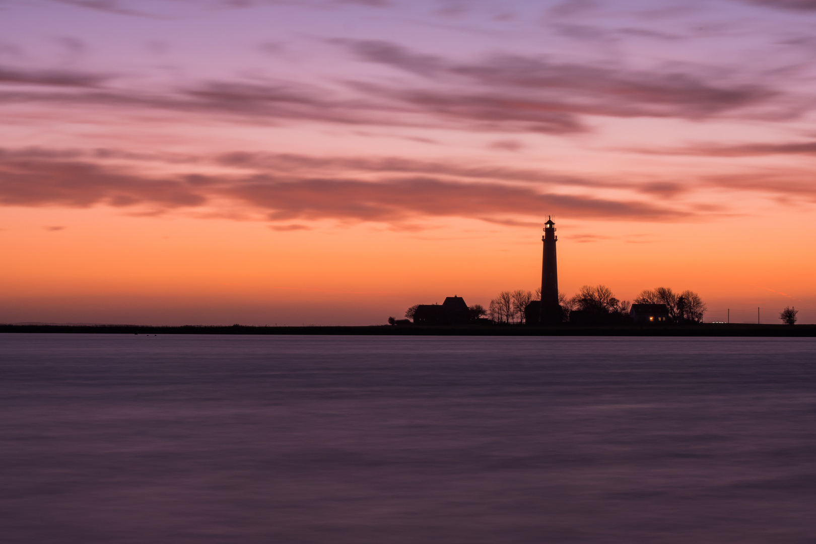 Sonnenuntergang auf Fehmarn zur Silvesternacht 