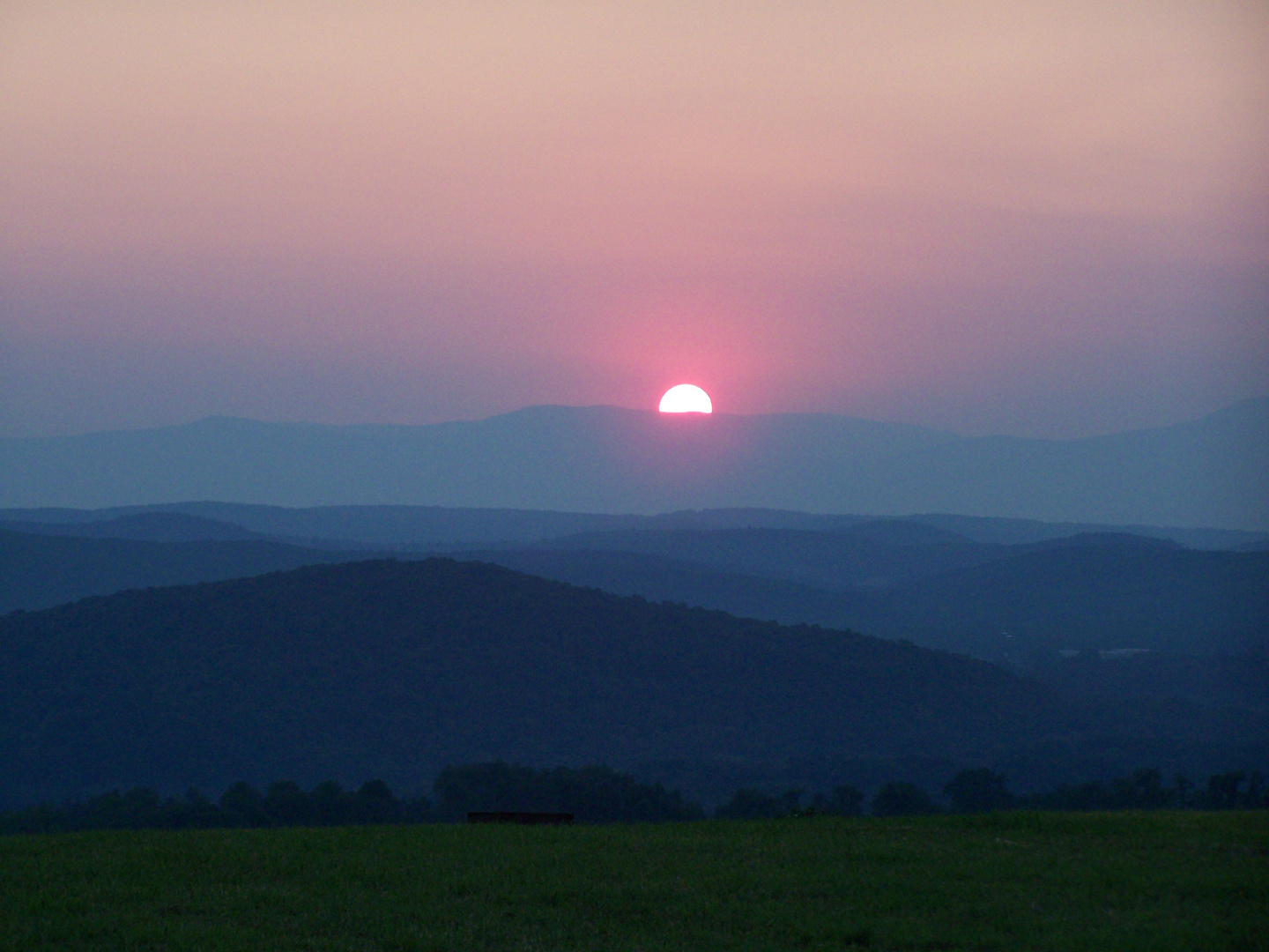 Sonnenuntergang auf "Globe Hill" (Pine Plains/NY/USA)