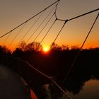 Sonnenuntergang auf Grimmberg Brücke am Rhein-Herne-Kanal