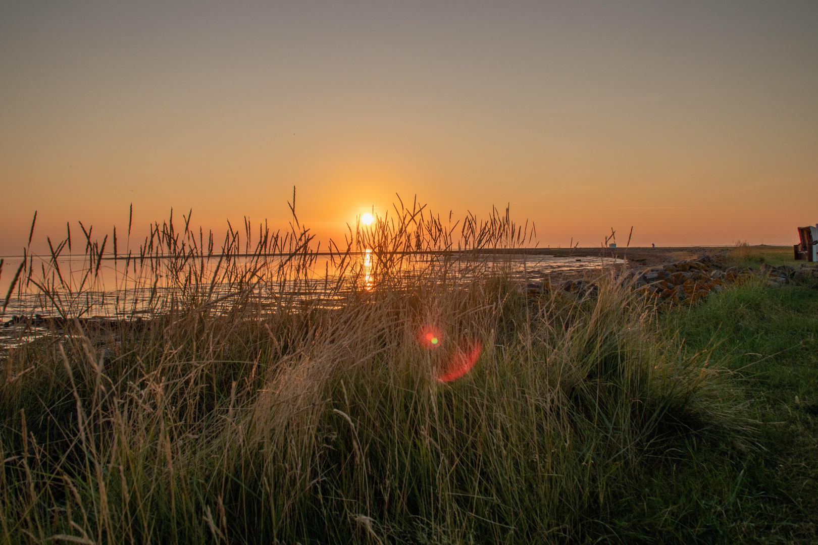 Sonnenuntergang auf Hallig Hooge