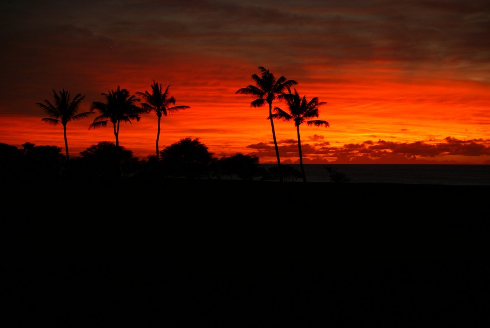 Sonnenuntergang auf Hawaii (Insel Molokai)
