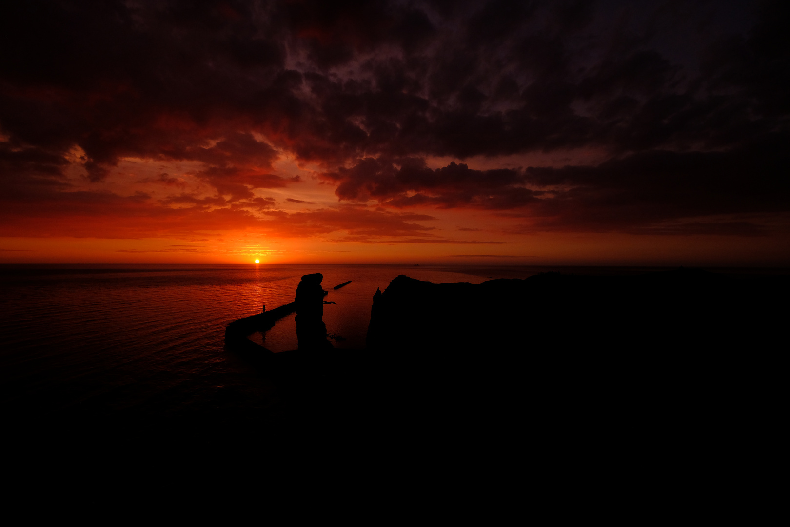 Sonnenuntergang auf Helgoland