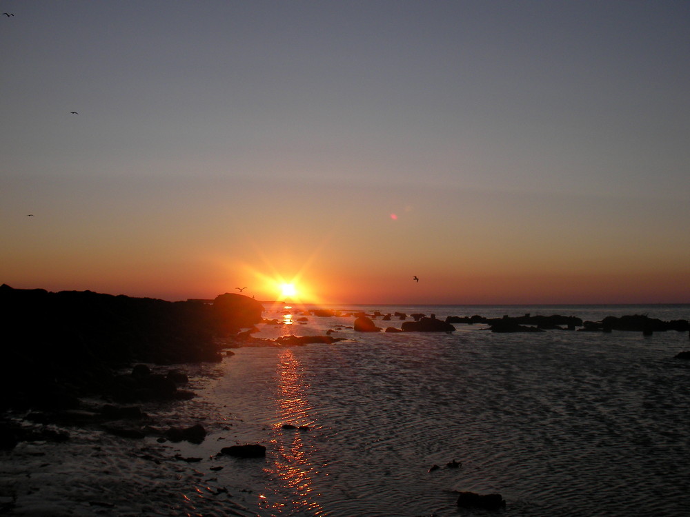 Sonnenuntergang auf Helgoland