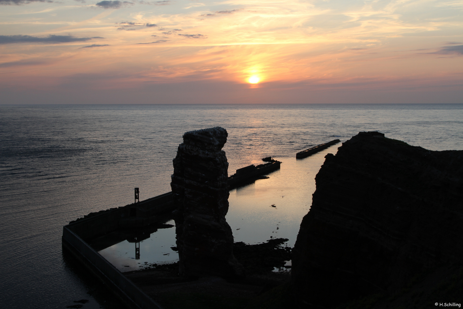 Sonnenuntergang auf Helgoland