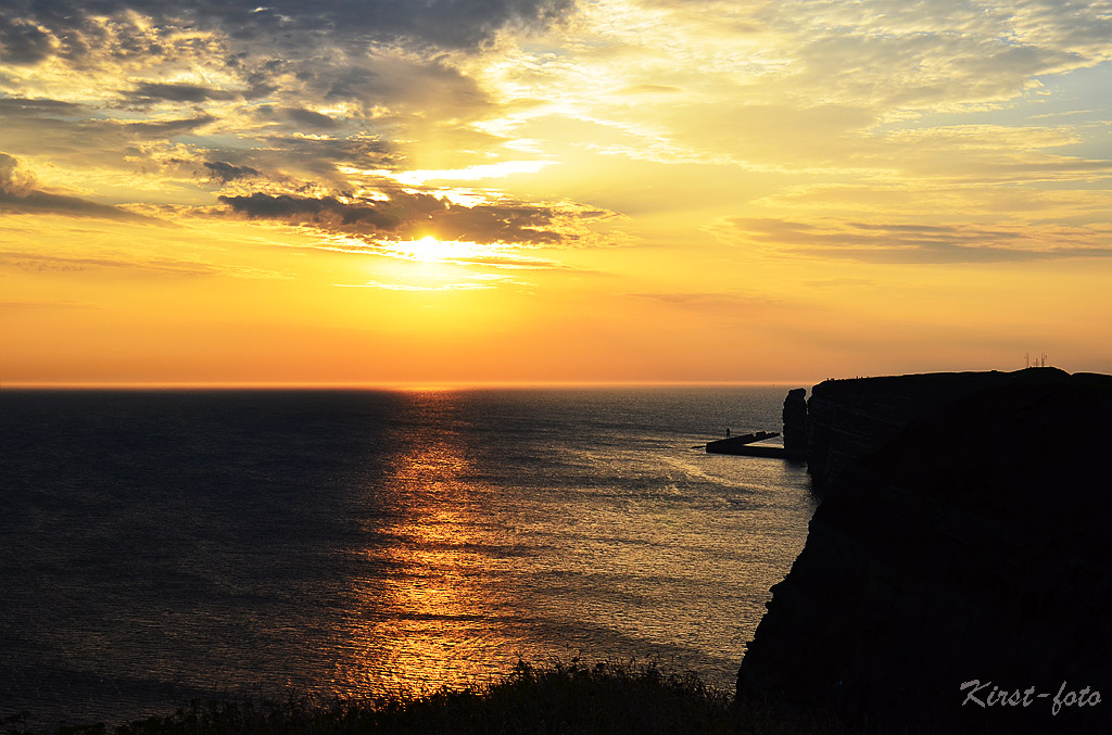 Sonnenuntergang auf Helgoland