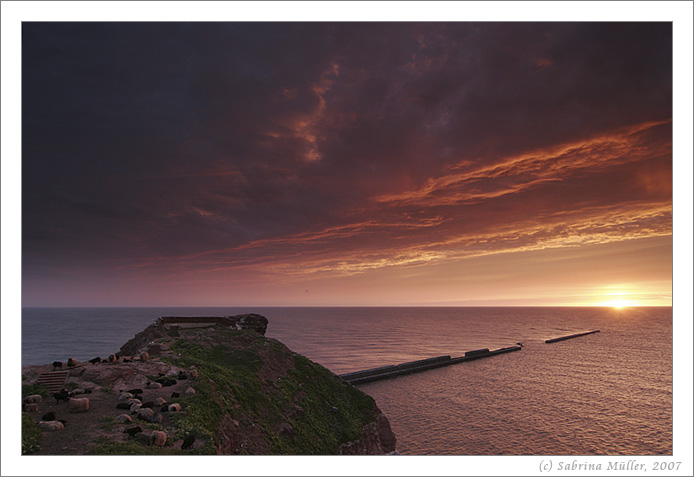 Sonnenuntergang auf Helgoland