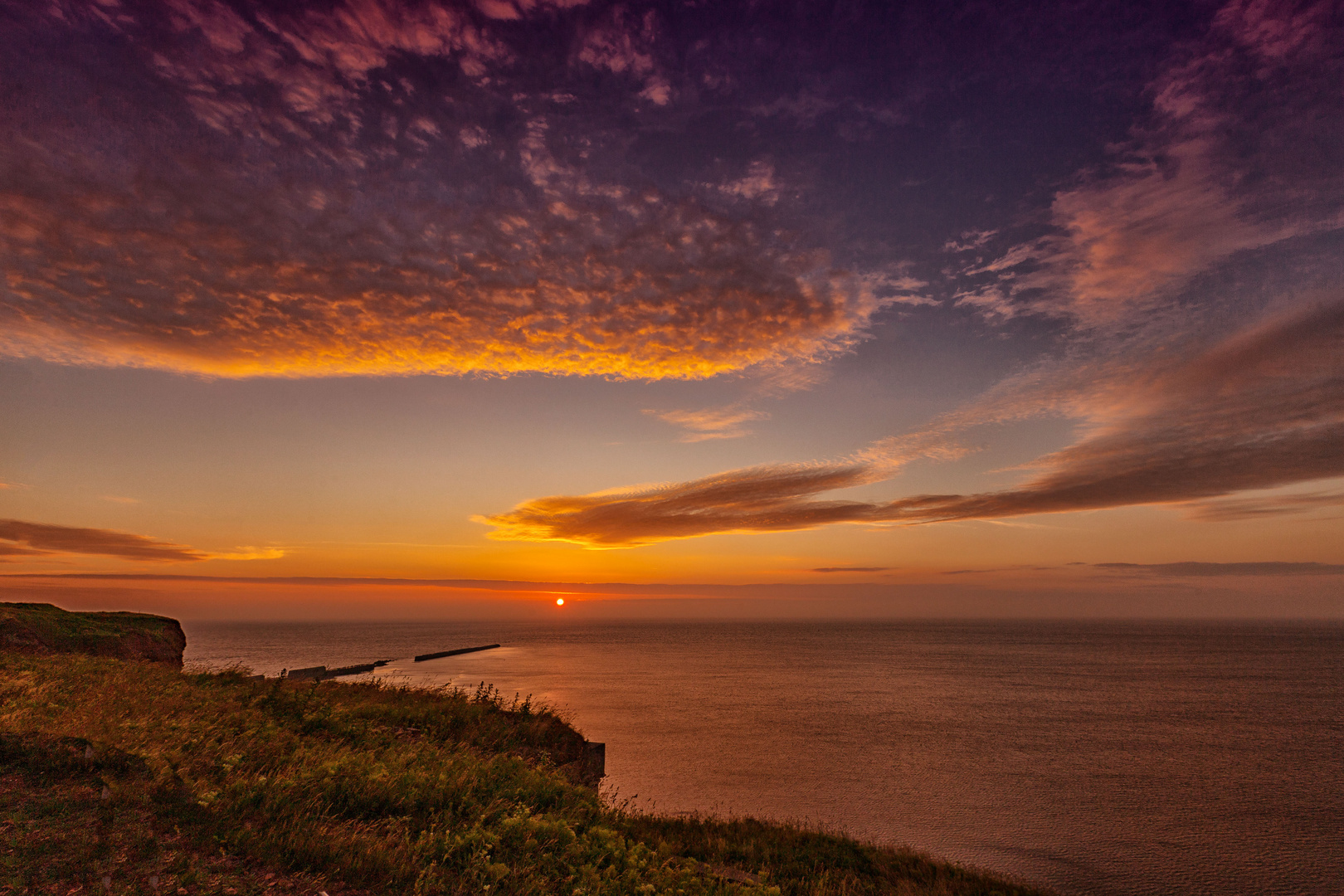 Sonnenuntergang auf Helgoland