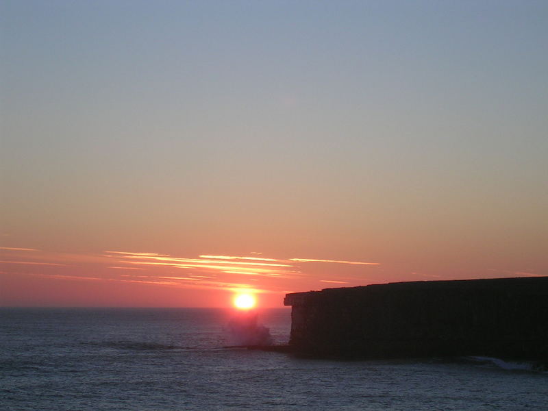 Sonnenuntergang auf Inis Mor, der schönste Fleck Irlands...