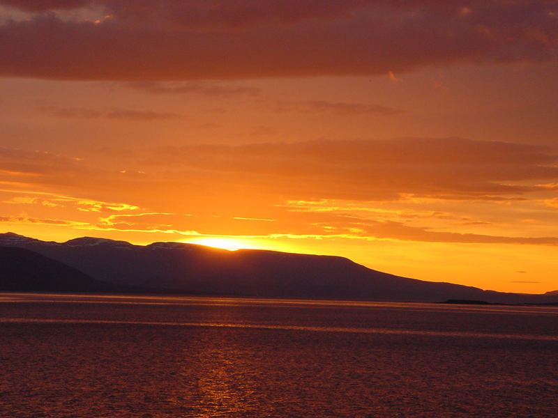 Sonnenuntergang auf Island