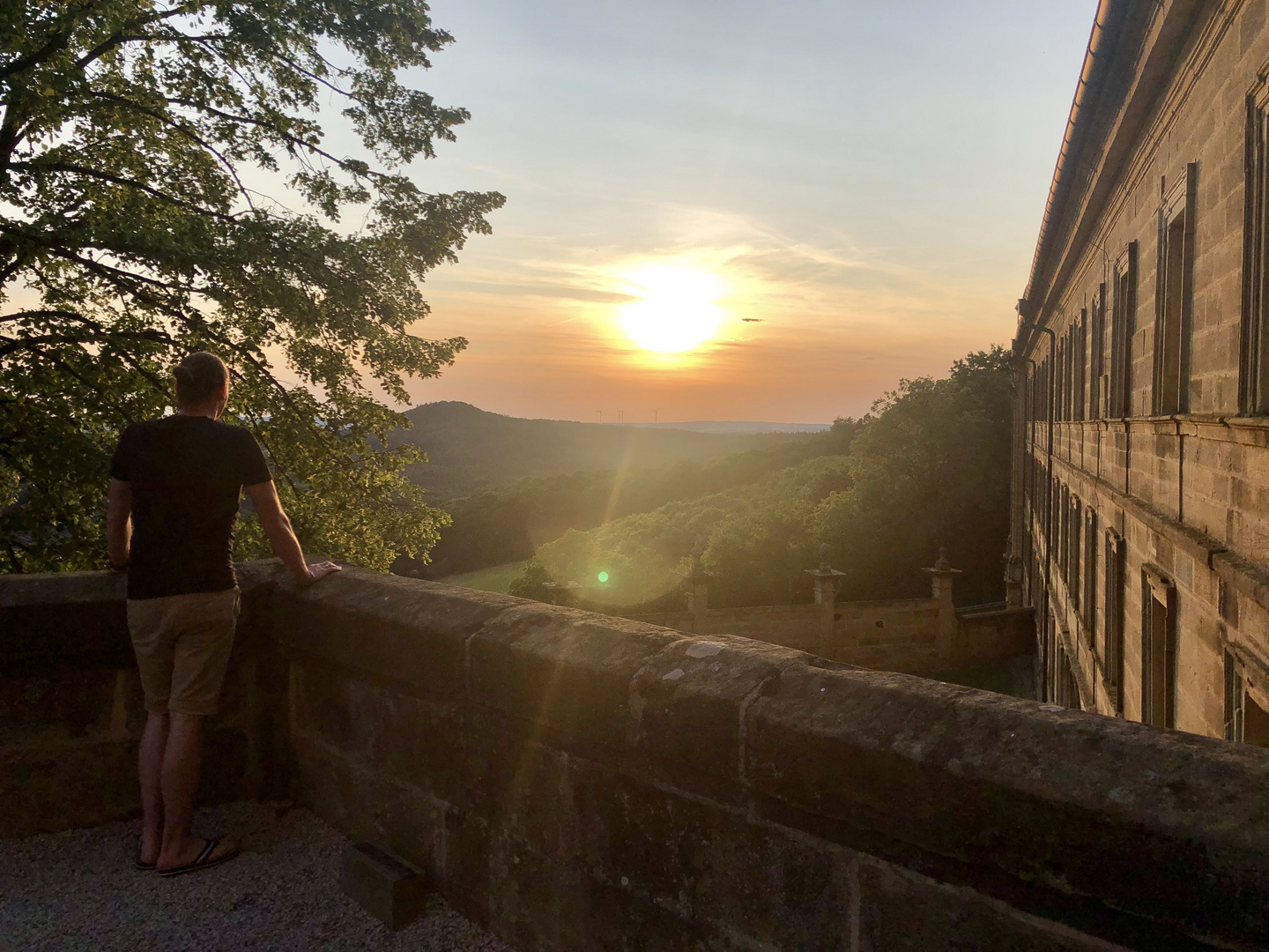 Sonnenuntergang auf Kloster Banz