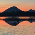 Sonnenuntergang auf Korfu an einem See