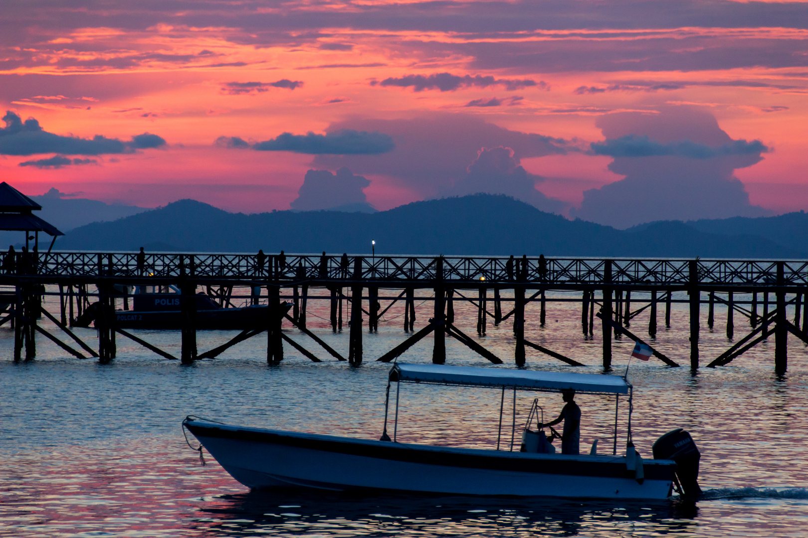 Sonnenuntergang auf Mabul Island