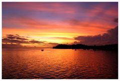 Sonnenuntergang auf Mana Island, Fiji