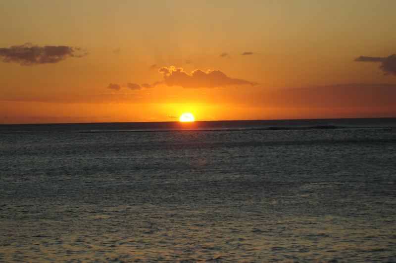 Sonnenuntergang auf Mauritius