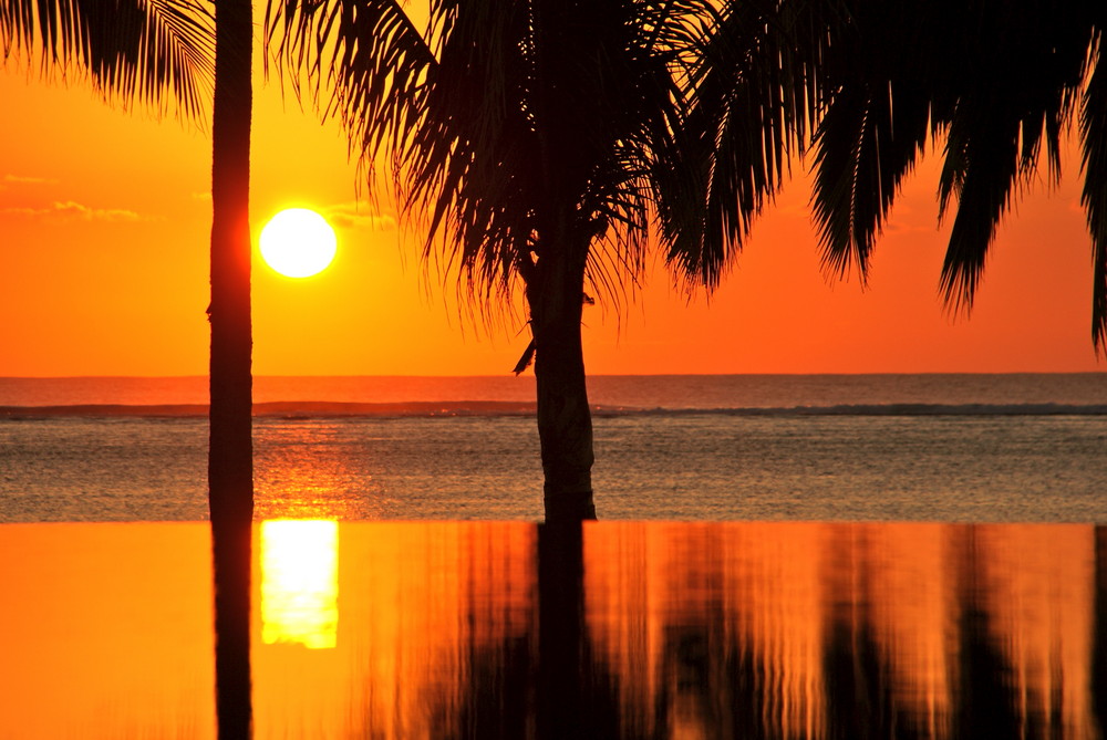 Sonnenuntergang auf Mauritius