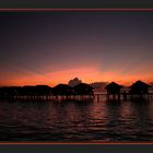 Sonnenuntergang auf Medhufushi Island, Meemu Atoll, Malediven