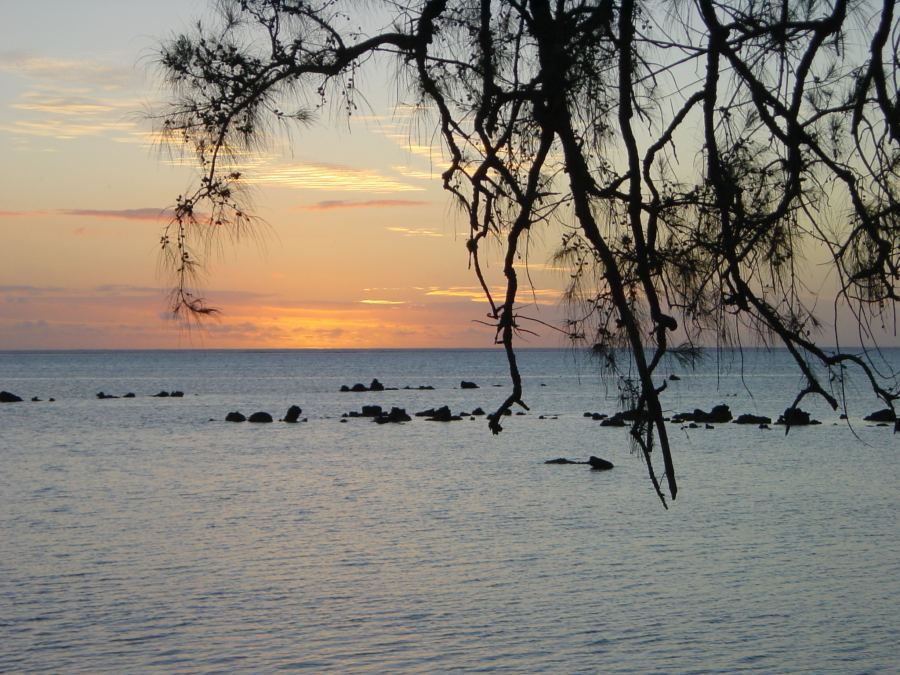 Sonnenuntergang auf Moorea, Tahiti