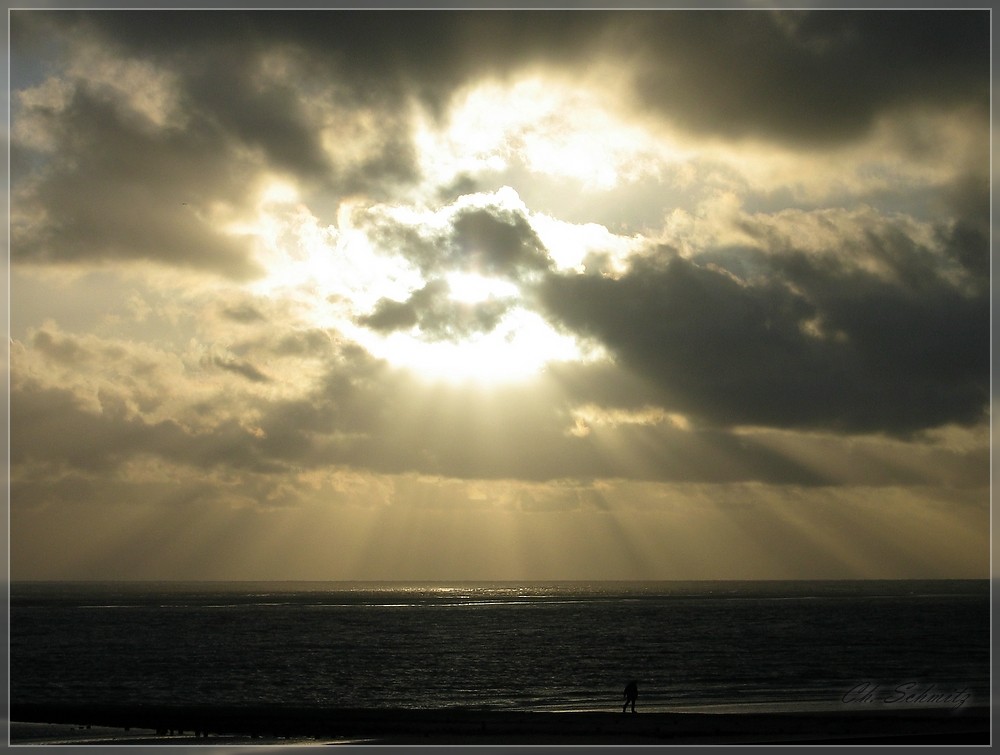 Sonnenuntergang auf Norderney...