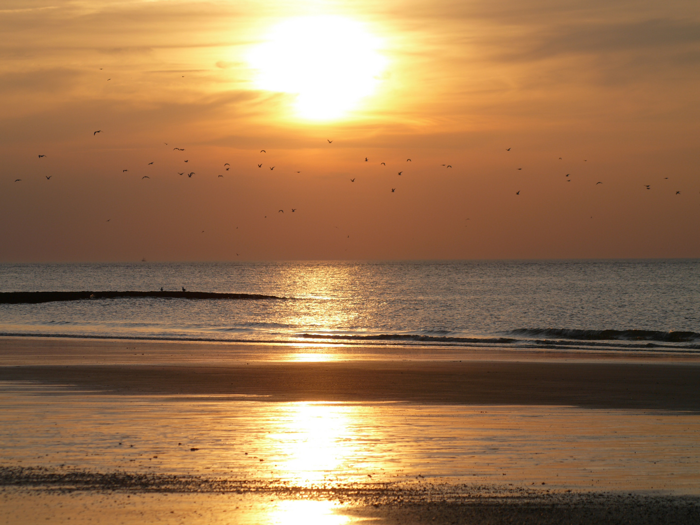 Sonnenuntergang auf Norderney