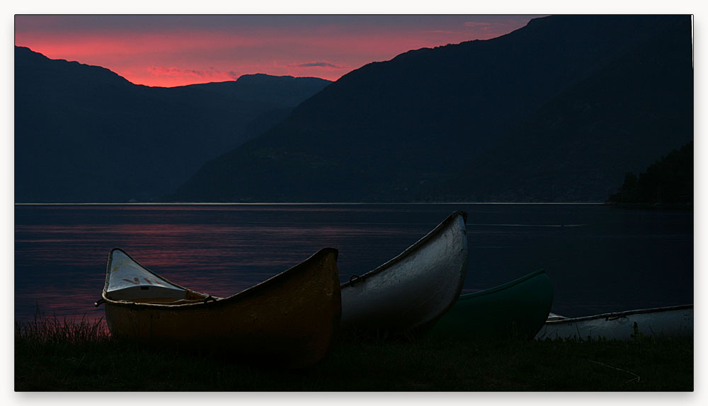 Sonnenuntergang auf Norwegisch um 23.59 Uhr