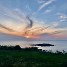 Sonnenuntergang auf Oga Hanto, Japan