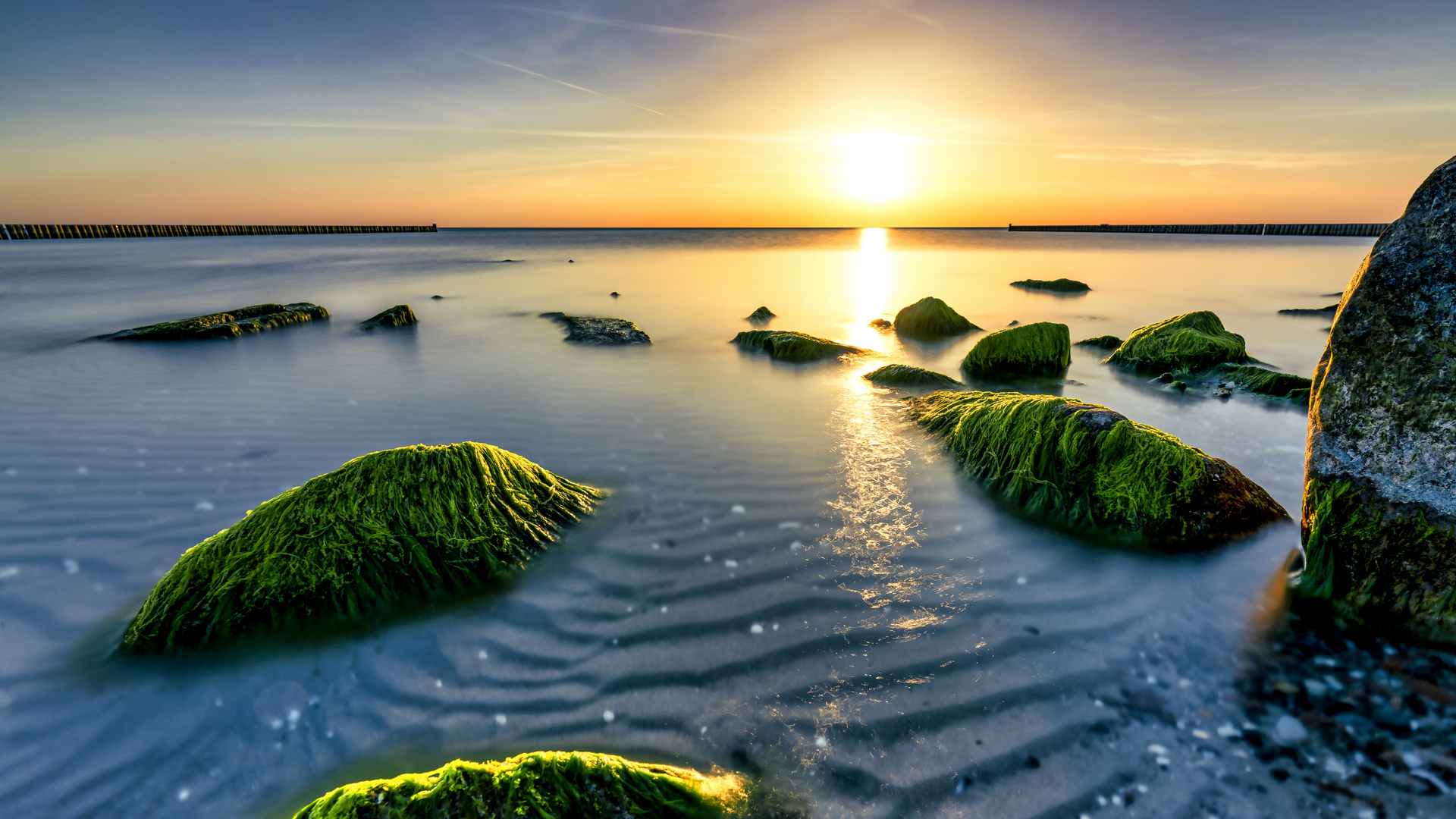 Sonnenuntergang auf Ostseeinsel Hiddensee