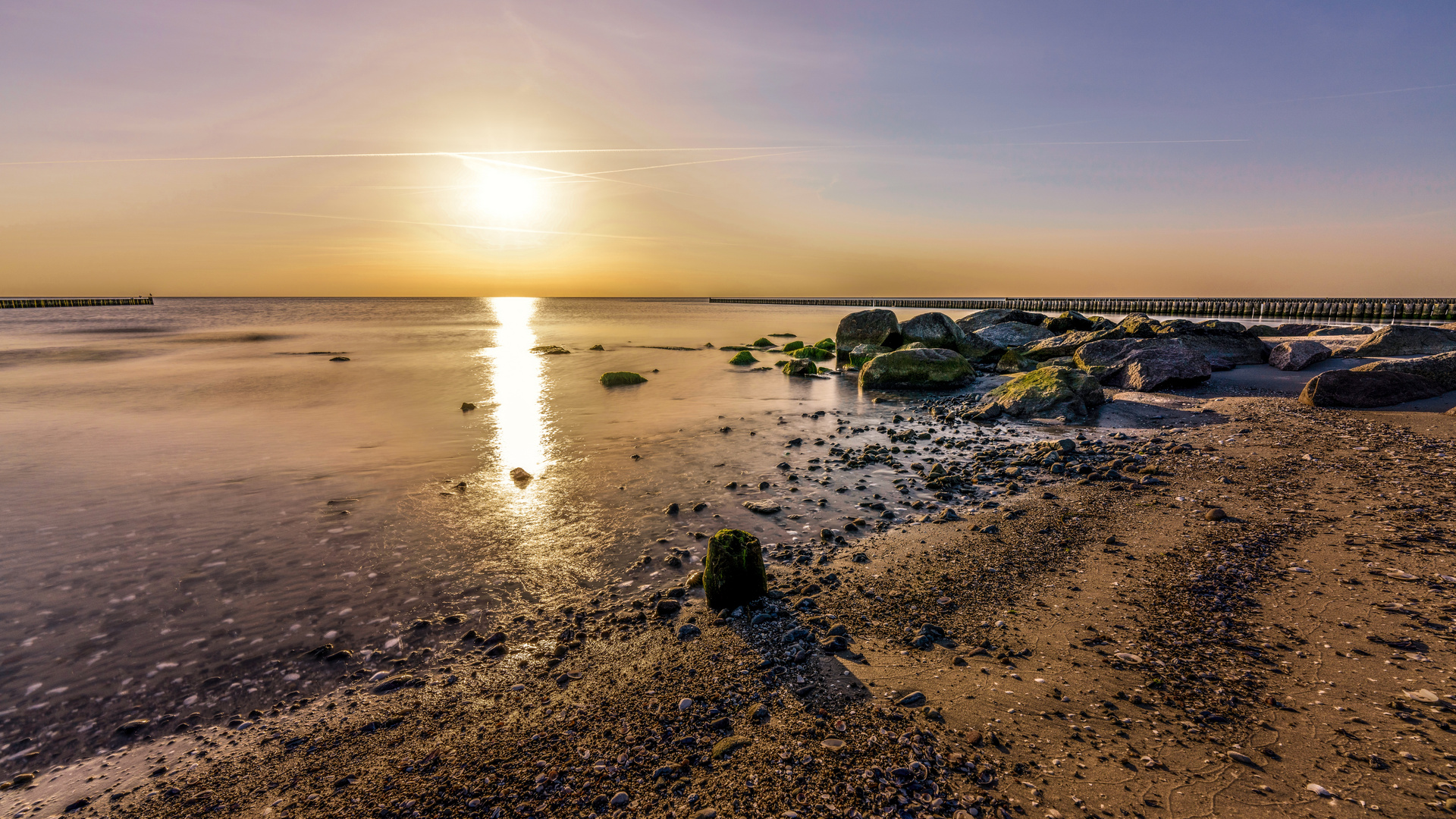 Sonnenuntergang auf Ostseeinsel Hiddensee