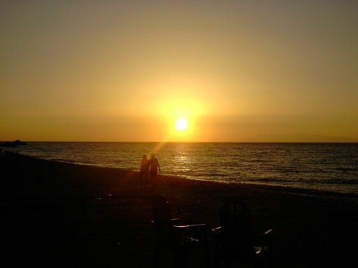 sonnenuntergang auf rhodos..