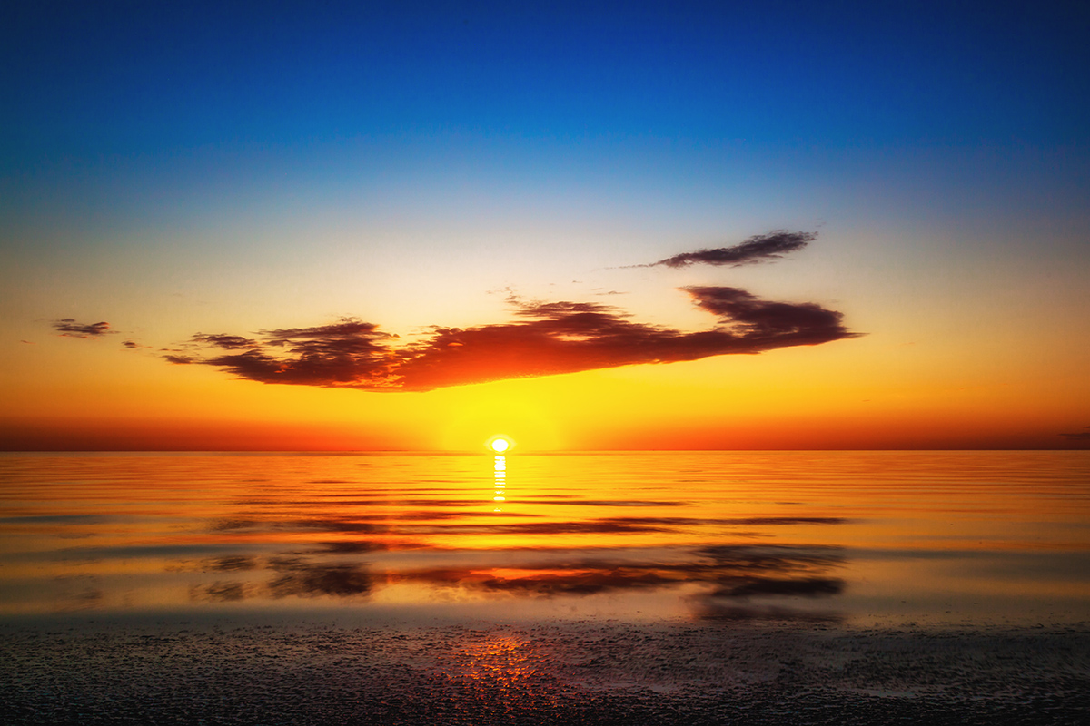 Sonnenuntergang auf Rügen