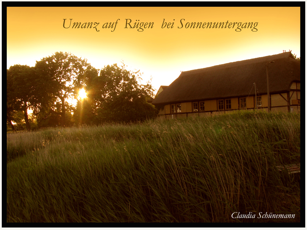 Sonnenuntergang auf Rügen, Umanz