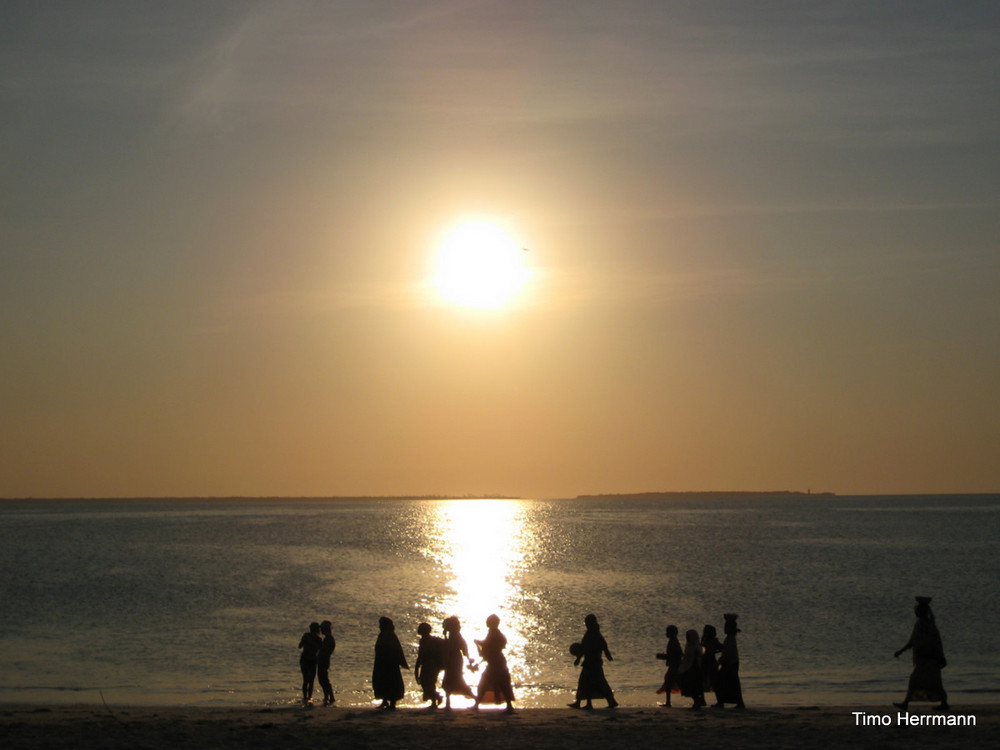 Sonnenuntergang auf Sansibar