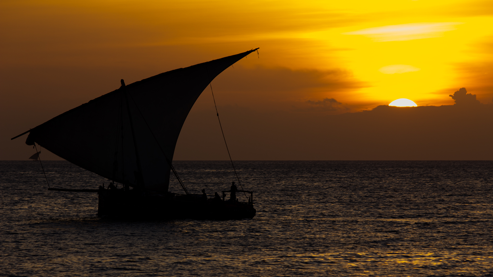 Sonnenuntergang auf Sansibar