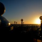 Sonnenuntergang auf Schiff