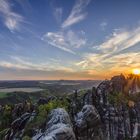 Sonnenuntergang auf Schrammstein-Sächsischen Schweiz