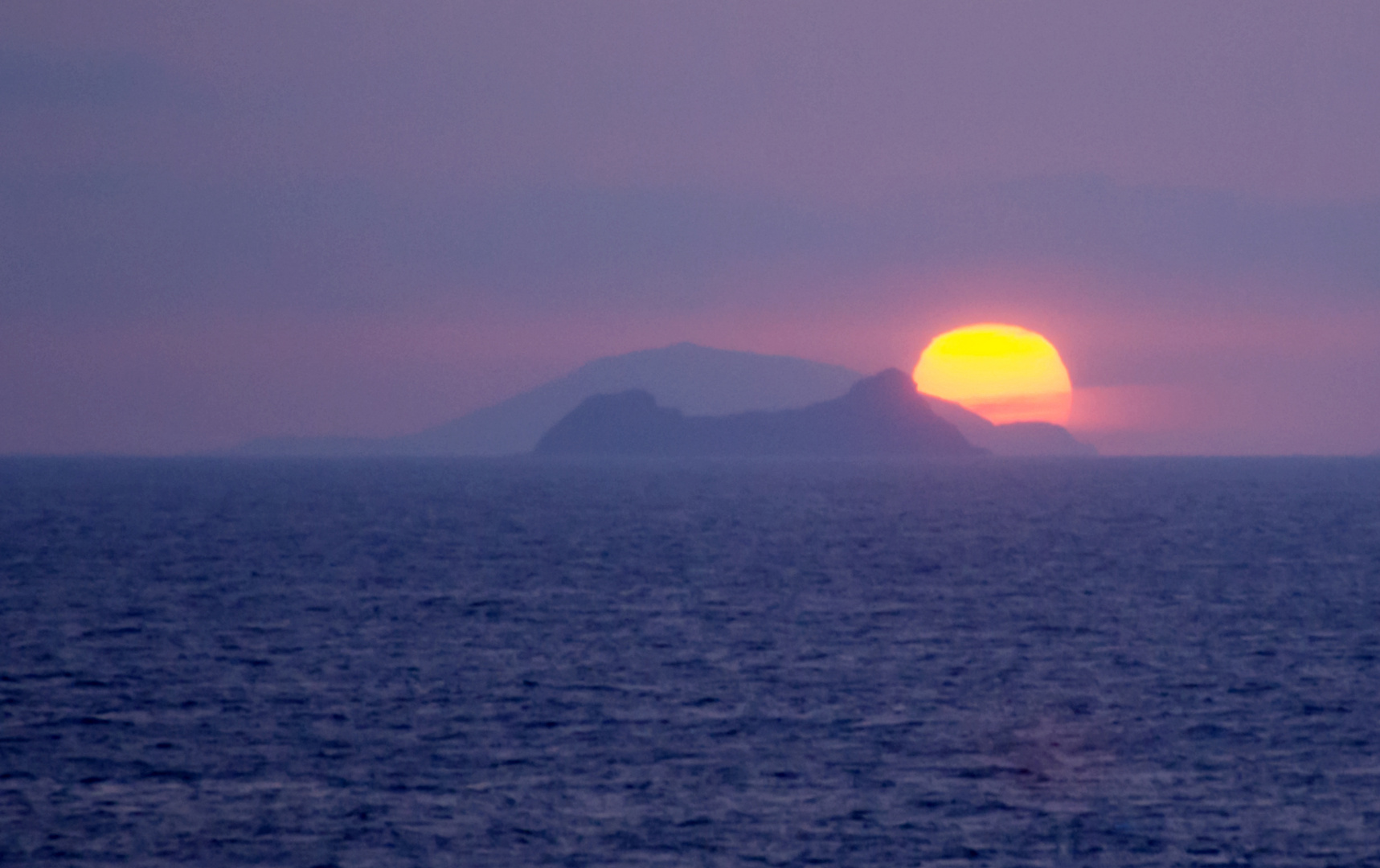 Sonnenuntergang auf see