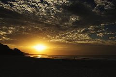 Sonnenuntergang auf Strandbroke Island