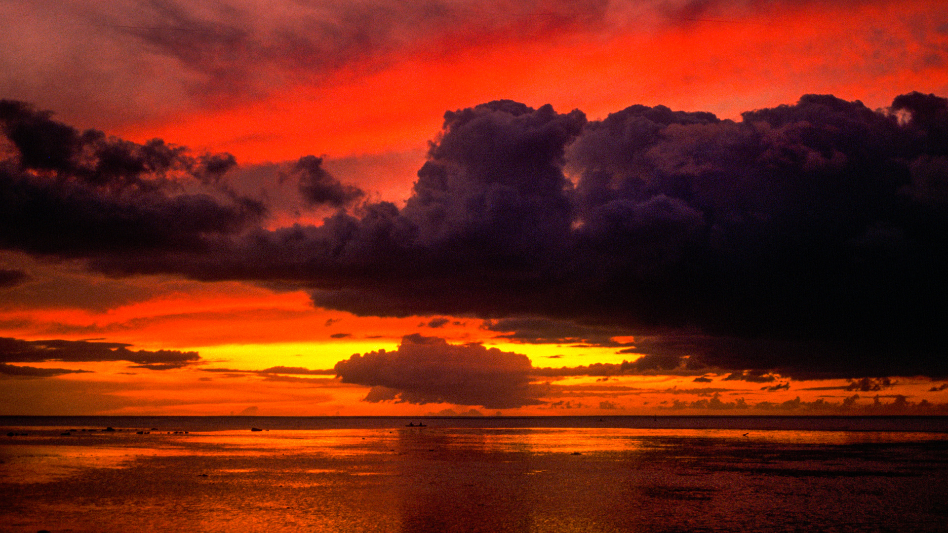 Sonnenuntergang auf Tahiti, 1992