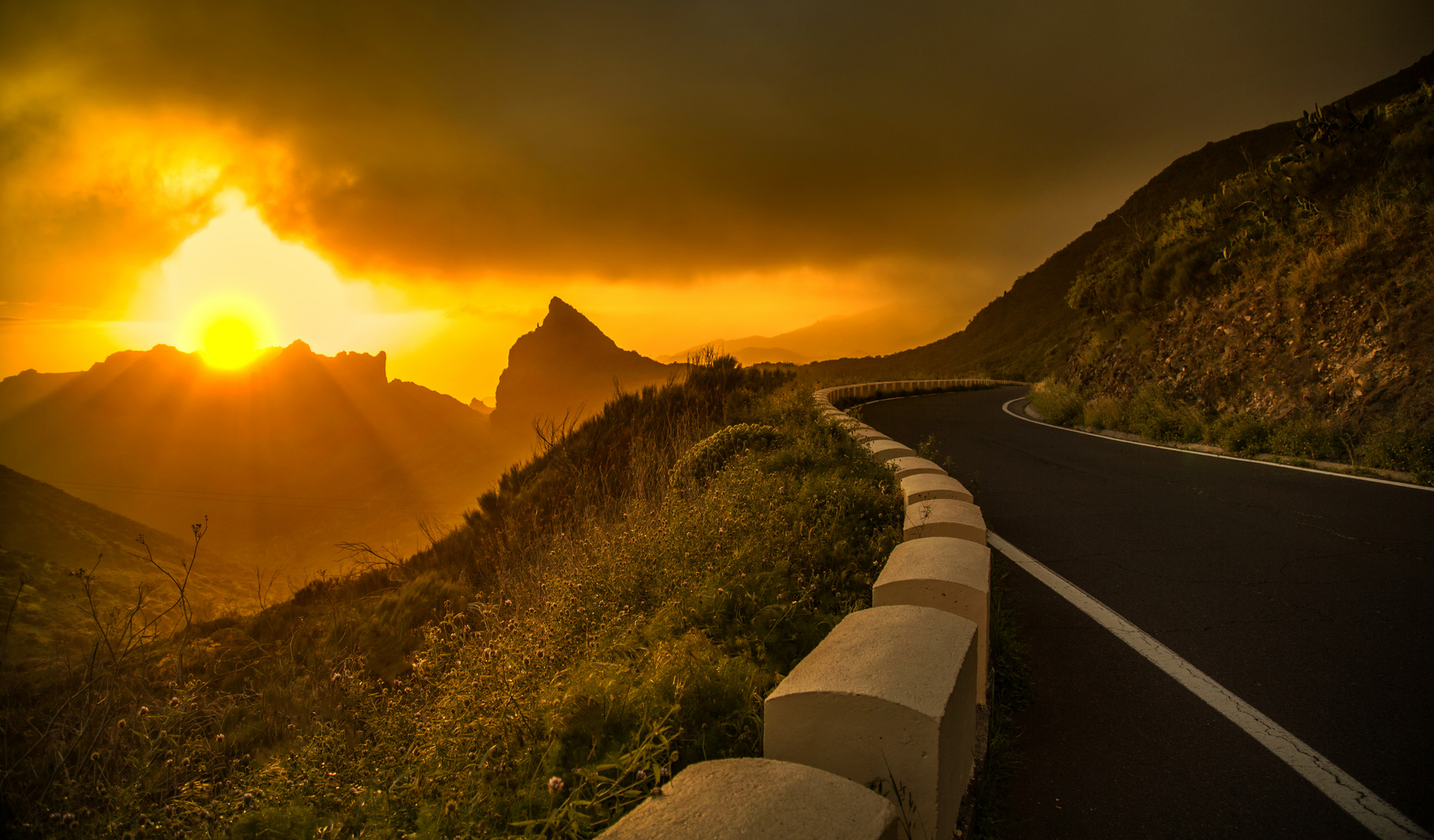 Sonnenuntergang auf Teneriffa .