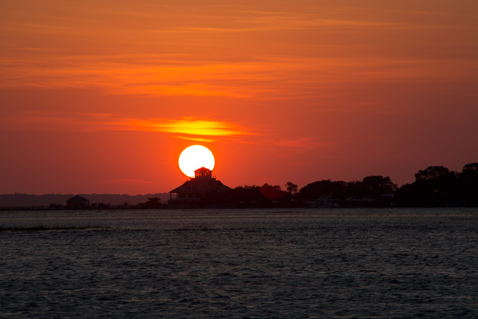 Sonnenuntergang auf Tybee-Island, Georgia