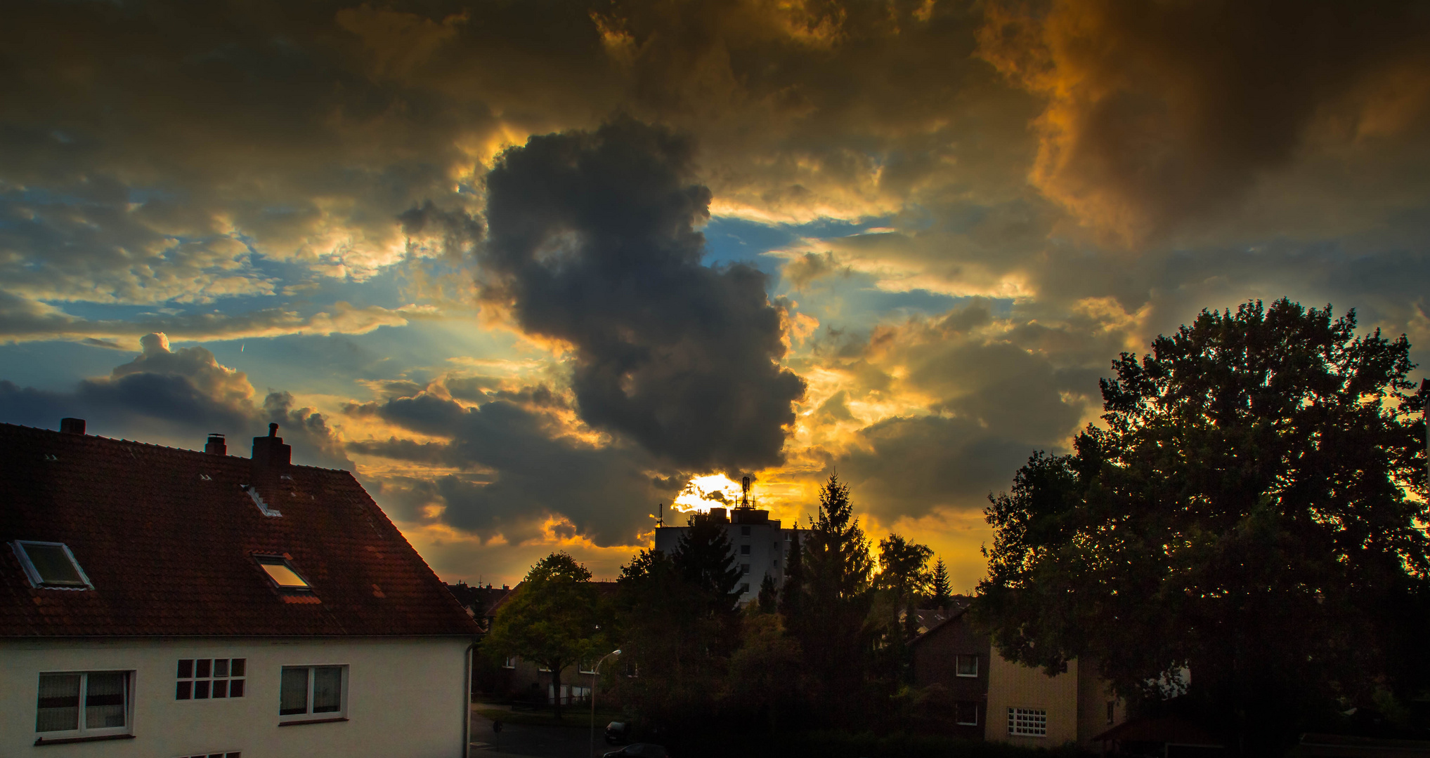 Sonnenuntergang auf unserem Balkon