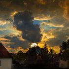 Sonnenuntergang auf unserem Balkon