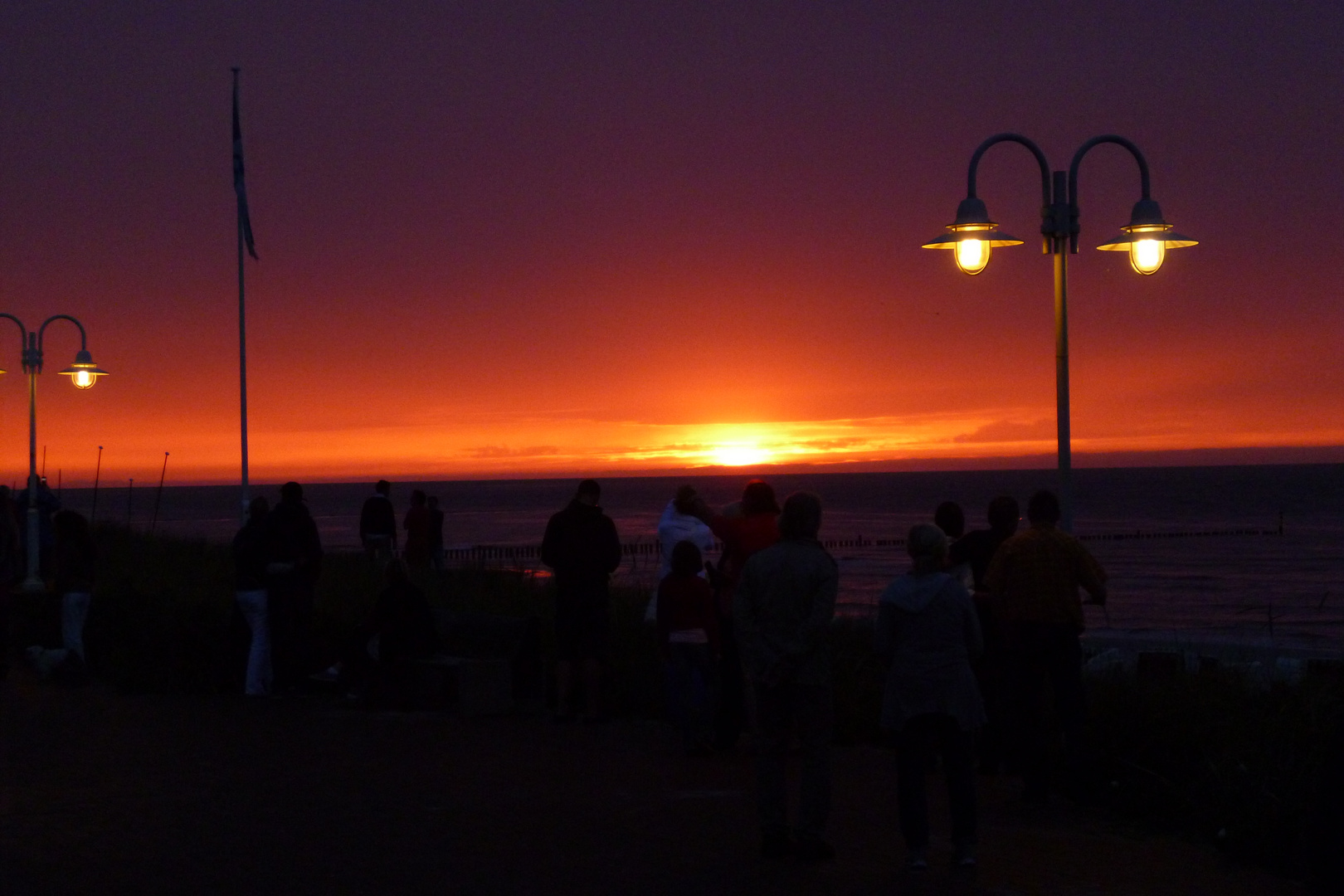 Sonnenuntergang auf Wangeooge im August 2013