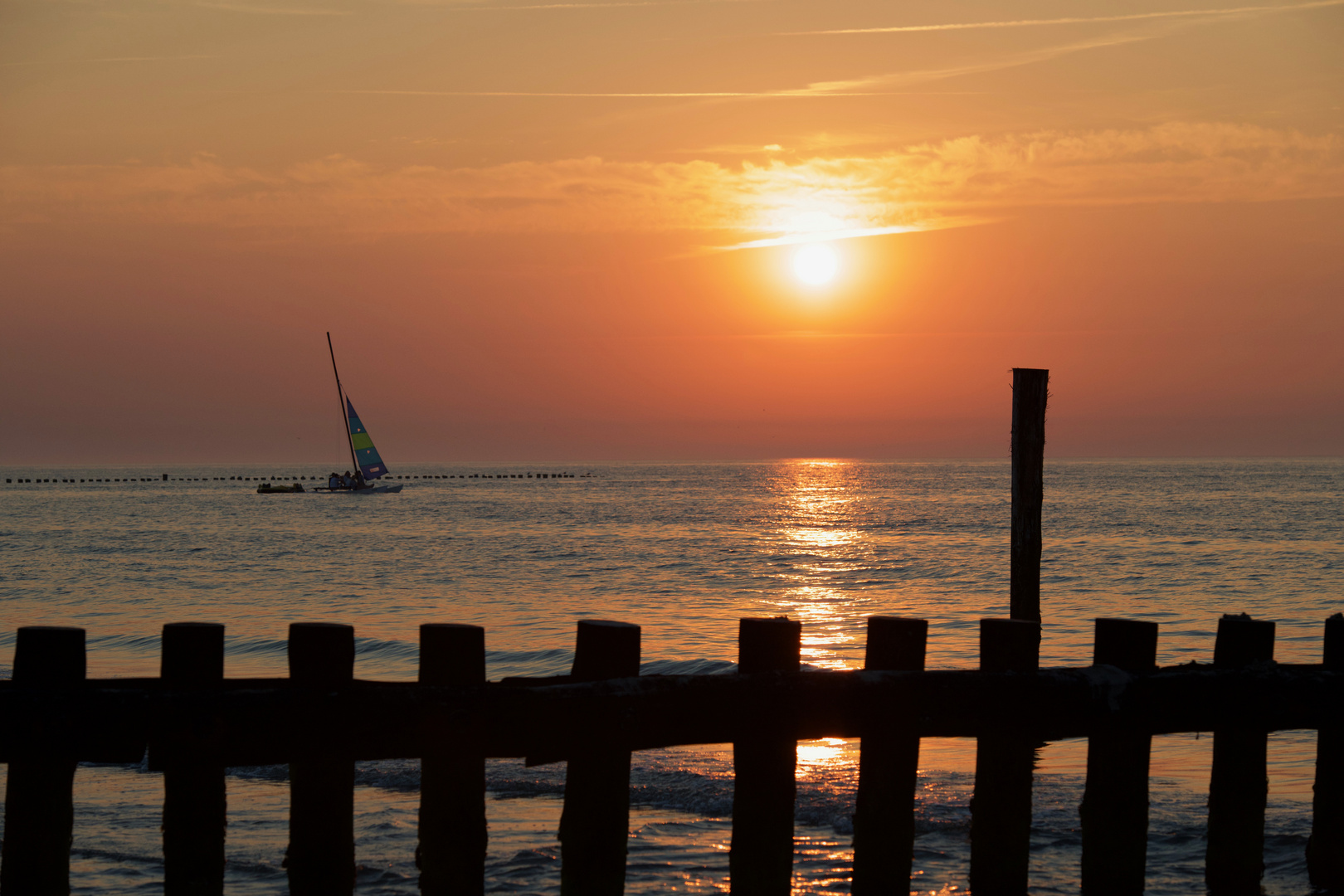 Sonnenuntergang auf Woge