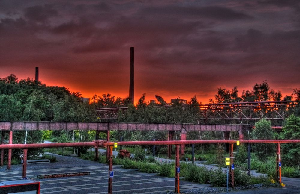 Sonnenuntergang auf Zollverein