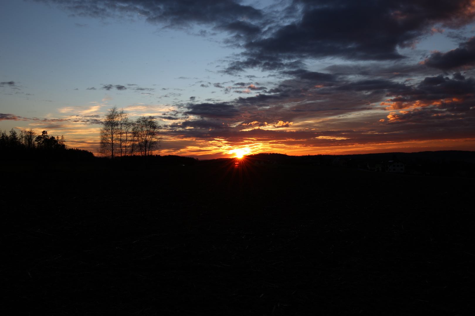 Sonnenuntergang auf´m Feld