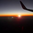 Sonnenuntergang aus dem Flugzeug