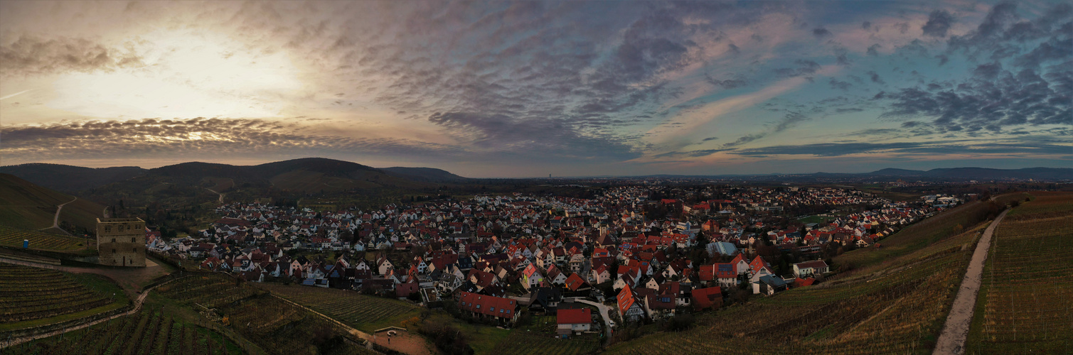 Sonnenuntergang aus der Luft